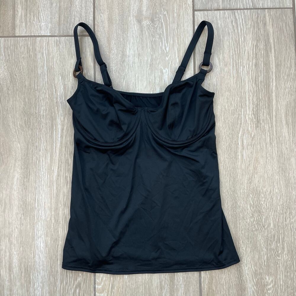 Freya Black Underwire Tankini Top